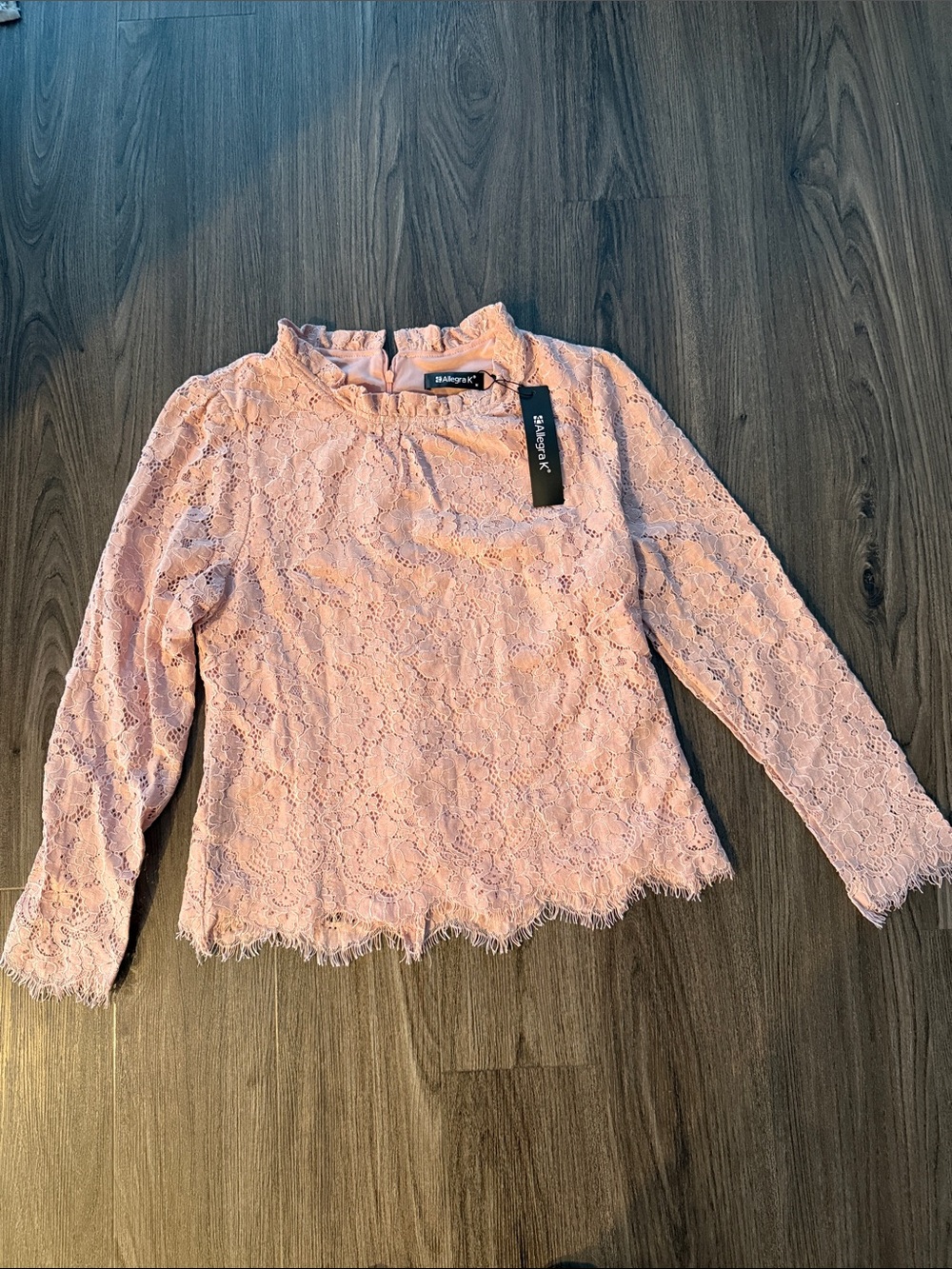 Lace pink top